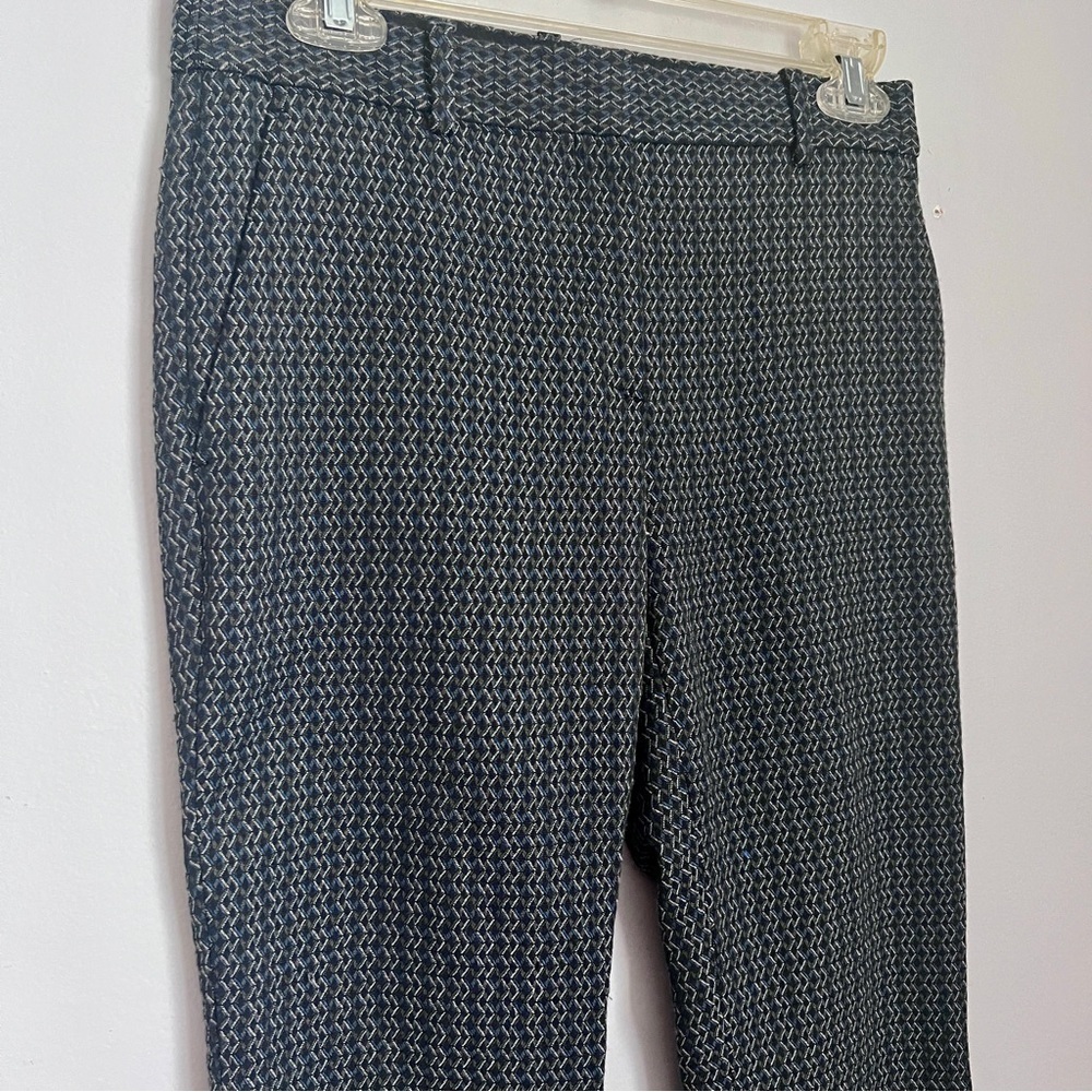 THEORY TREECA SHADOW JACQUARD CROPPED DRESS PANTS EUC SIZE 0